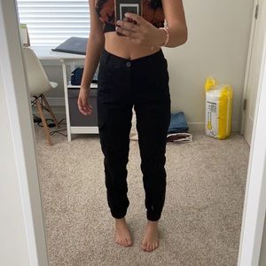 black garage cargo pants